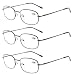 Eyekepper Metal Frame Spring Hinged Arms Reading Glasses 3 Pair Valupac Metal Readers +2.0