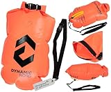 DynamicNord Sicherheits-Schwimmboje aufblasbar – Dry Bag mit 2 Kammern, Gürtel & hoher Sichtbarkeit, ideal für Schwimmen, Training, Triathlon & Wassersport mit 15 Liter Volumen