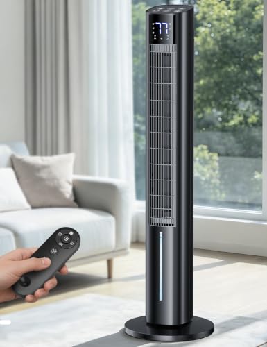 Image of 45 inch Swamp Cooler Air Conditioner, 25dB Ultra-Quiet Sleep Mode, 4L Dual Tank Cooling 24H, 120 Swing Windowless Air Conditioner for Bedroom, 12H Timer, 3 Speeds & 4Modes Evaporative Air Cooler