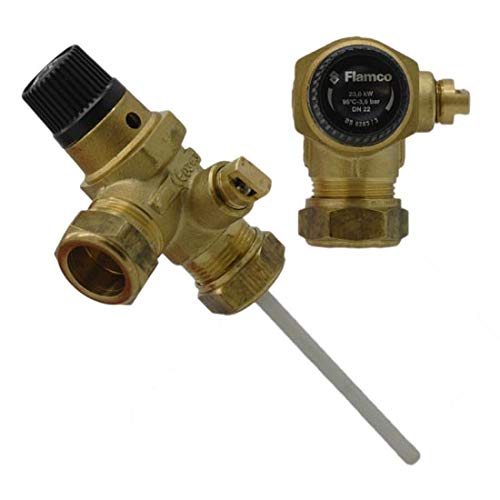 Flamco – 3.5 Bar 22mm Pressure & Temperature Relief Valve
