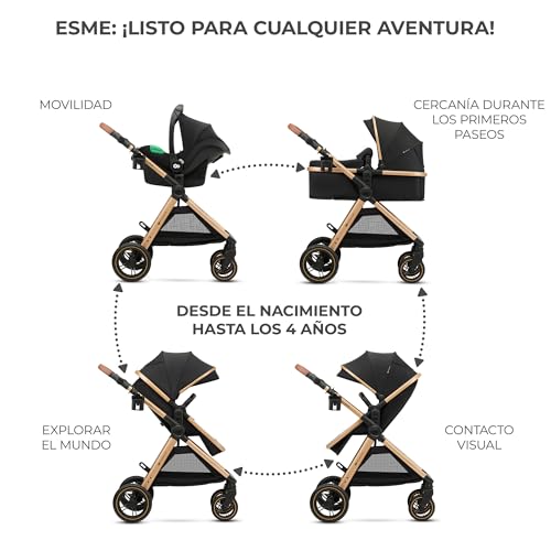 Variante de Kinderkraft carrito bebe ESME Negro 3 en 1