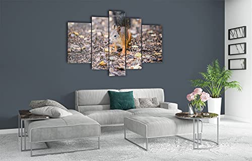 Impression Image Décoration Murale Tableau écureuil triptyque 5 pcs - 3