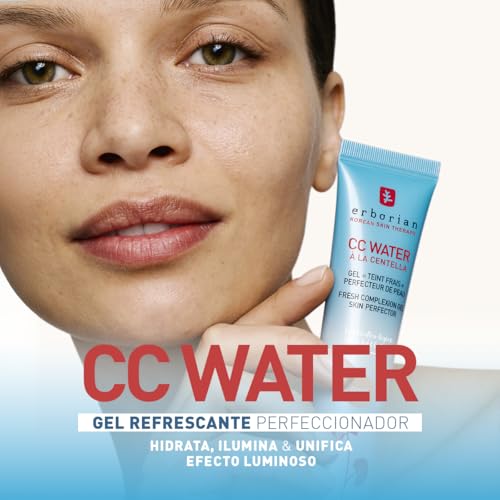Erborian - CC Water con Centella Asiática - Tratamiento Tinte Facial Perfeccionador de Piel con Ácido Hialurónico - Efecto Hidratante y Alisador - Tono Claro - Cuidado Cosmético Coreano - 15ml - imagen 2