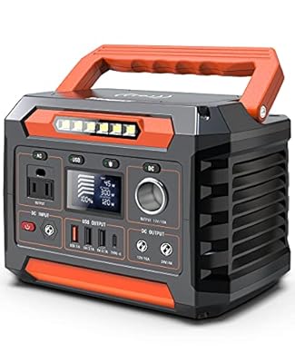 PROGENY 300W Portable Power Station, 299Wh/80818mAh Solar Generator, Regulated DC Output Backup Battery with Pass-Through Charging AC Outlet, Pure Sine Wave, LED Light Power Station for CPAP Camping