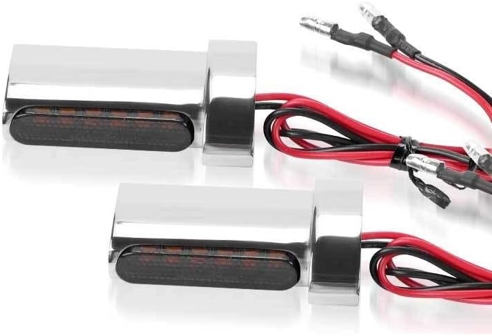 GALIKO motorcycle turn signal Chrome Mini Motorcycle Rear Turn Signal Lamp Indicators Blinker Light Clignotant Moto For Herlay Softail Sportster 12V