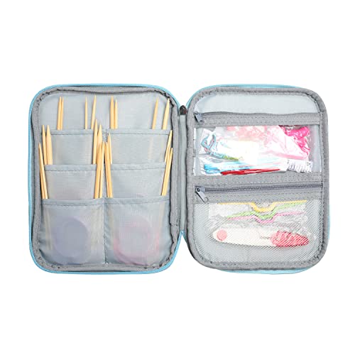 Qzlknit Knitting Needle Case, Portable Crochet Needle Case, Travel Organizer Storage Bag For Knitting Needles And Other Accessories (Bag Only) #TOP3