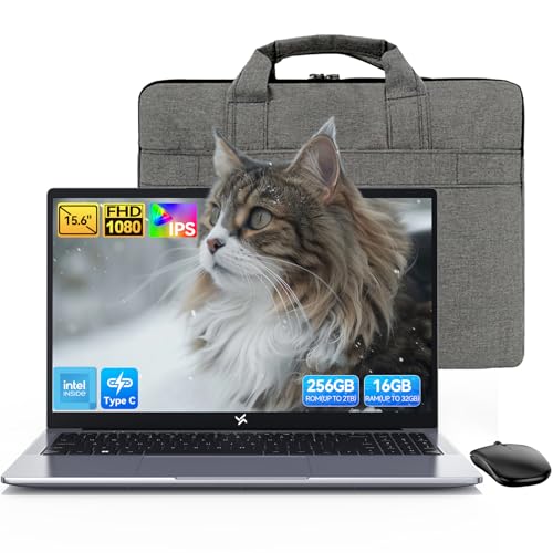 Huidun 2025 Laptop, 15.6' Laptops Computer for College Student & Business, Quad-Core N150 (Up to 3.6GHz, Beat N95/N97/N100), 16GB DDR4 256GB SSD, 4K FHD IPS, 100W Type-C Fast Charge