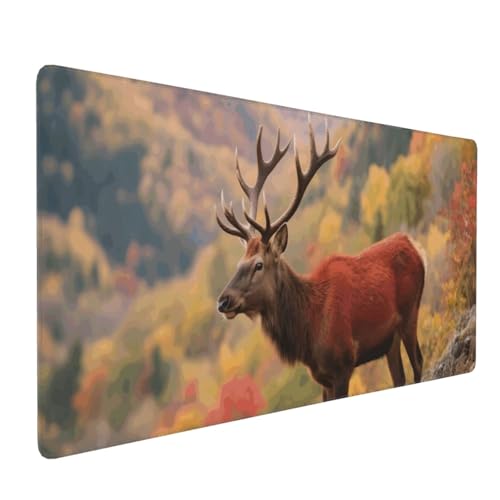 Tapis de souris de jeu motif élan tapis de bureau étendu haut de gamme