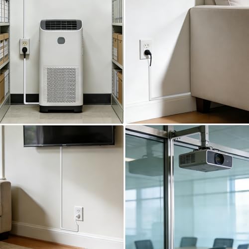 ddckj 3.5M Mini Kabelkanal Weiß Selbstklebend Flexibler Kabelkanal Kabel Verstecken zum Schutz 1 Kabel Halbrunde Kabelschacht für alle Netzkabel in Haushalt, Bür und Schule