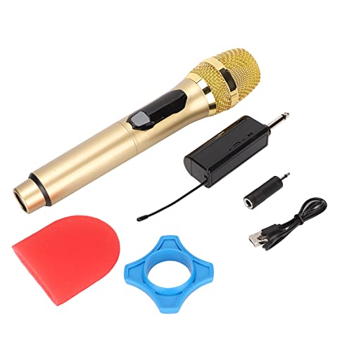plplaaoo 1pcs Wireless Bluetooth Microphone, Wireless Microphone, for 600Hz to 800KHz Handheld Microphone with LED Screen, for Karaoke Machine, Amp, PA Speaker(?e¨¦?)