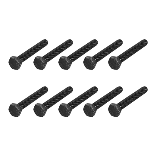 Image of METALLIXITY Hex Bolts (M6-1x40mm) 20Pcs, 12.9 Grade Carbon Steel Fully Threaded Black Oxide, Coarse Thread UNC Hex Head Screw Bolt - for Mechanical Repair