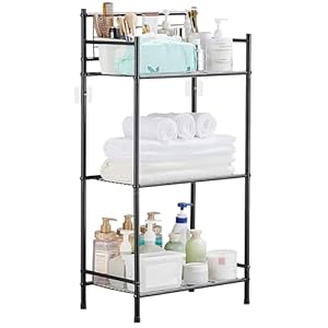 SWOYYU Badezimmer Regal 3 Böden Standregal