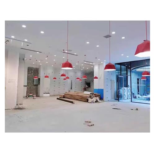 Suspension réglable rouge rustique pour îlot de cuisine et bar convivial