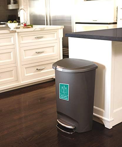 Mixed Pack of 8 Multi Recycling Bin Sticker Self Adhesive Bin Labels Food Plastics Mixed Paper Card / Mixed Glass / General Waste / Kitchen Waste / Garden waste 8 decals (A6-150 x 100 mm) Sara Prints