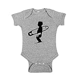 Diaper Pin Surfboard Surfing Baby Wave 100% Cotton Infant Bodysuit Onesie One Piece (6 mos., Grey)