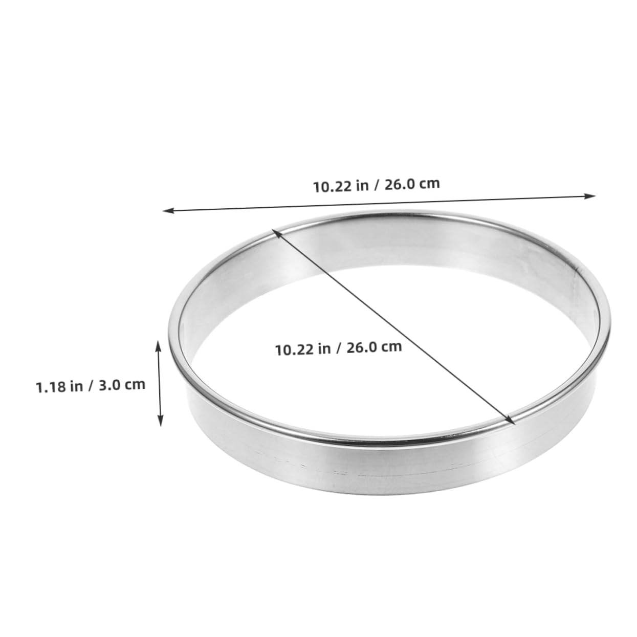 DECHOUS Pizza Serving Ring Baking Equipment Round Muffin Pizza Ring Metal Cooking Rings for Baking Metal Reusable Pizza Rings Cake Baking Cooking Rings Metal Stainless Steel Silver