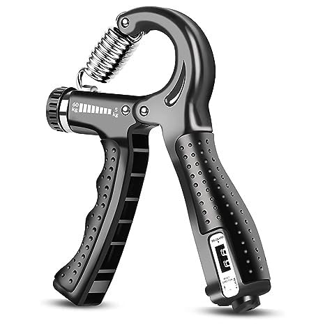 ShopiMoz Hand Grip Gym With Counter | Hand Gripper Upto 60 Kg | Hand Grip Strengthener | Adjustable Resistance - Grey (B0CH3M3VDT) Amazon Price History, Amazon Price Tracker