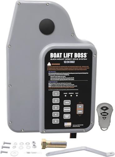 Shore-Tech Industries Boat Lift Boss Gen 6 Direct Drive System with Install Kit. 12/24v Boat Lift Motor, Wireless Remote and Bluetooth Capability - Fits Shoremaster, Beach King and More.
