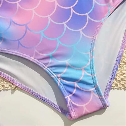 Traje de baño para niña de 4 piezas con vestido de playa bohemio estampado 4