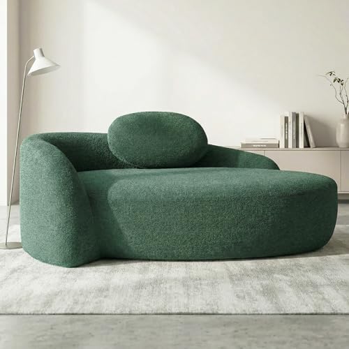 Qinazoe 67" Boucle Sofa Green