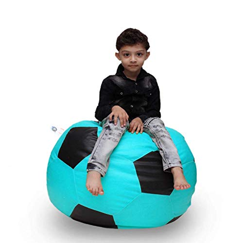 Ink Craft Football/Soccer Bean Bag for Kid - Filled with Beans Filler- Medium, Aqua-image-39