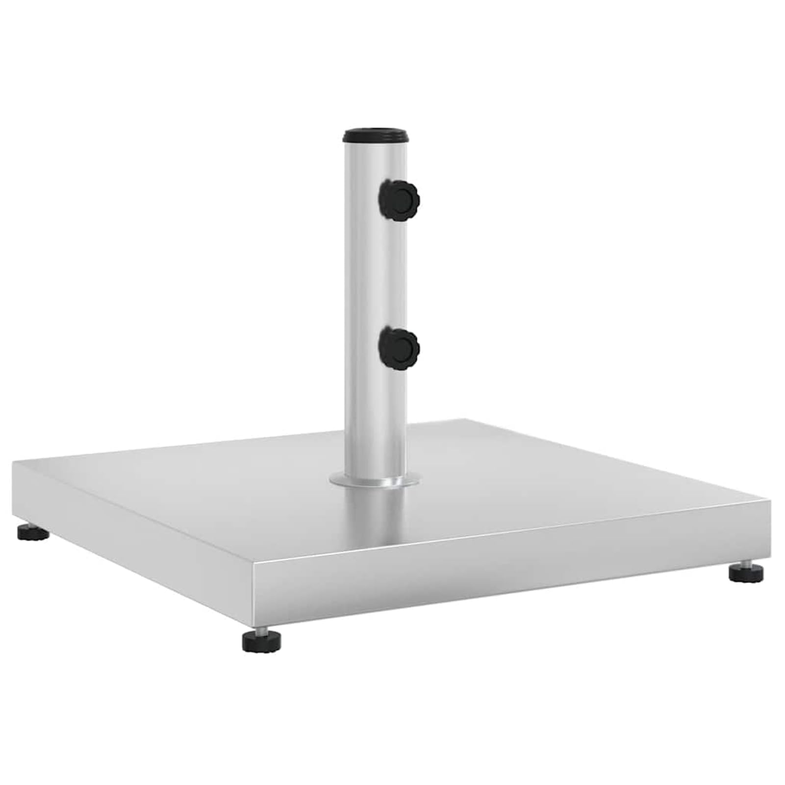 Gecheer Base per Ombrellone, Stabile con Manopola di Serraggio e Adattatori per Pali 32/38/48 mm, Acciaio Inossidabile 304 e Cemento, 49,5 x 49,5 x 38 cm, 25 kg, per Esterno e Giardino