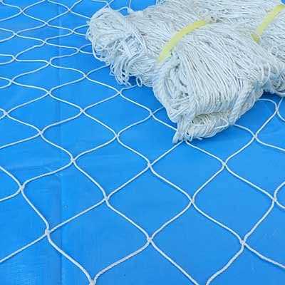ネット　５ｍ×５ｍ 楽天市場】安全ネット 白 5m×5m 100mm目 落下防止ネット 養生