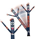 Sporticulture NFL Football Denver Broncos Wacky Waving Inflatable Tube Guy with LED Lights & Built-in Blower Air Wacky Dancers NFL Inflatable Tube Man Crazy Sports Fan Outdoor Party Decoration