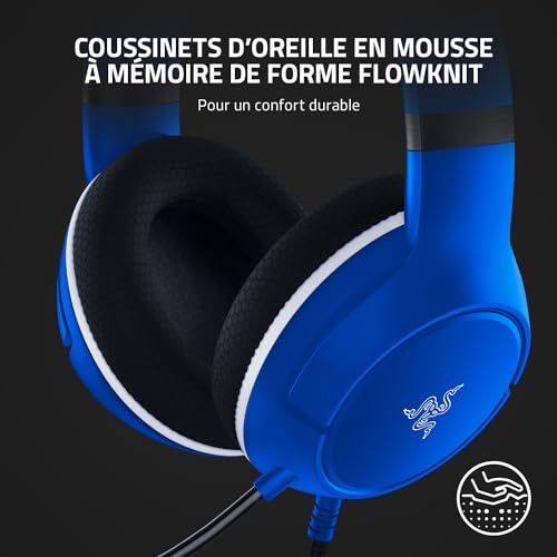 Razer Kaira X - Casque Gaming Filaire pour Xbox Series X|S (Haut-parleurs TriForce de 50mm, Microphone Cardioïde HyperClear, Commandes intégrées, Compatibilité Multiplateforme) Bleu