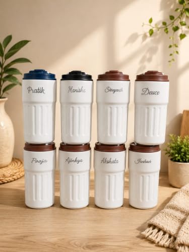 Image of Personalized Coffee Tumbler with Name, Double Wall Insulated Customized Travel Mug with Lid, Coffee Mug for,Men Valentine Day Gifts, Corporate Gifts for Employee (Blue)