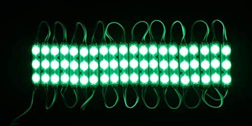 Image of StrawHat 3 LED Strips 12V Waterproof 5630 /5730 LED SMD Injection Module with Defuser Use for Decoration Room, Home, Bike, Car,Auto Rickshaw (Combo) (20, Green)
