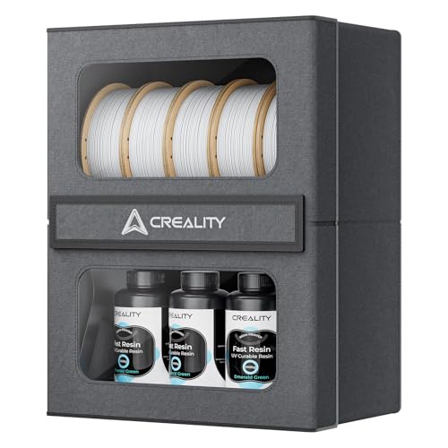 Creality Filament Trocknungsbox, 10 Rollen, 3D Filament Aufbewahrung mit Magnetverschluss, Feuchtigkeits & Staubschutz, große Kapazität
