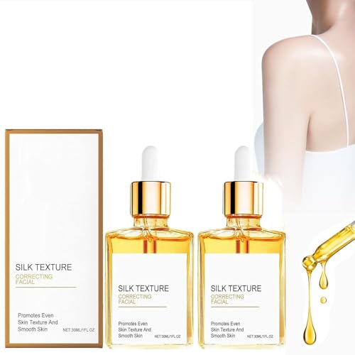 Silk Body Oil Face and Body Essence Oil Body Oil Perfume for Women Smooth and Hydrated Skin Non-Greasy Fast Absorbing (2 Pcs)