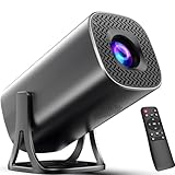 Glorlummi 2026新登場！プロジェクター 家庭用【30000LM・Bluetoothリモコン・Android TV12.0搭載・4K対応・270°回転】 プロジェクター 小型 高輝度 リアル1080P 天井投影 Wi-Fi6瞬間接続 Bluetooth5.4 HiFiスピーカー 自動台形補正 省エネ 大画面 日本語取扱説明書 (グレー)