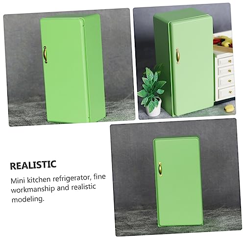 SAFIGLE 1 St Koelkastmodel Koelkast Fantasiespel Bonsai Pot Figuur Mini Keuken Koelkast Keukenmodel Apparaat Gesimuleerd Koelkastmeubelmodel Koelkast Schaal 1/12 Hout Kind Eten Ornamenten - Image 7