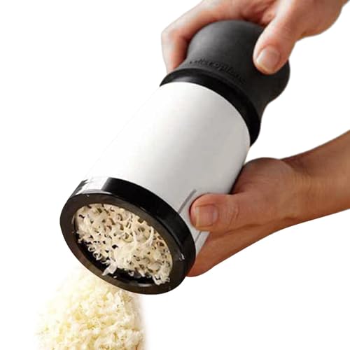 Goditi il formaggio: migliora la tua cucina con la nostra grattugia rotativa. Ricrea senza sforzo pasta, insalate o pizza di qualità da ristorante con formaggio grattugiato finemente e goditi un'esperienza di gusto deliziosa e autentica a casa