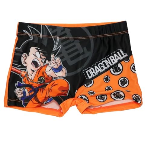 Dragon Ball Z Dragon Ball Niños Bañador (Negro,10 años)