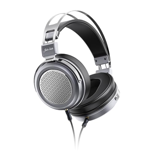 FiiO/JadeAudio JT1 Professional Studio Headphones for Recording Gaming Headset with Microphone, 50mm Diaphragms, Hi-Res Music Studio Headset