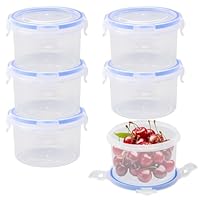 UOCAI 6PCS 300ML Frischhaltedosen Rund Mit Deckel Luftdicht Frischhaltedose Auslaufsicher Kleine Dosen Dose Plastik Vorratsdosen Gefrierdosen Aufbewahrungsbox Küche Behälter Gefrierboxen Plastikdosen