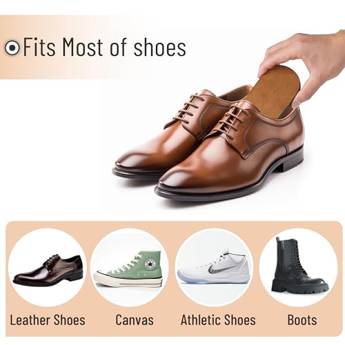 Image of Dr. JK- Adjustable Heel Lifts for Women and Men, 1 Pair, 4 Layers, Medium Size, Brown, Shoe Lifts for Uneven Legs