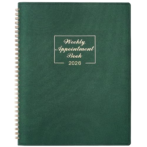 Indeme - Indeme Appointment Book 2026-2026 Diary from Jan. 2026 - Dec. 2026, A4 Week to View Appointment diary 2026, Hourly Planner 2026 in 15 Minutes with Times Slots, Soft Leather Cover, 21.8 x 29 cm - -13%