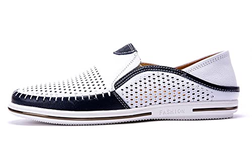 Men's Genuine Leather Loafers Shoes Fashion Slip-on Casual Soft Summer Driving Shoes2