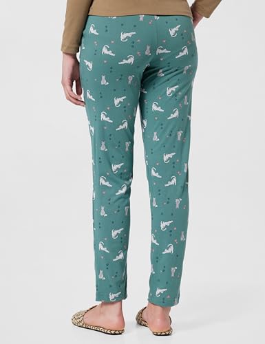 Image of Jockey RX09 Women's Micro Modal Cotton Relaxed Fit Printed Pyjama with Lace Trim on Pockets (Colors & Prints May Vary)