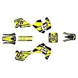 Kalair GFX Graphics Kit for Suzuki RM125 RM250 1989-1992 Lethal Series Yellow 9 Mil - Easy Go - Dirt Pit Bike Motorcycle Stickers, Dirtbike Racing Automotive Decal Motocross Accessories no-Plastics