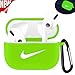 Woocon Luminous Airpods Pro case Cover,Silicone Cool Protective Cover Accessories Airpods Keychain Case Compatible with Airpods 3 (Luminous Green)