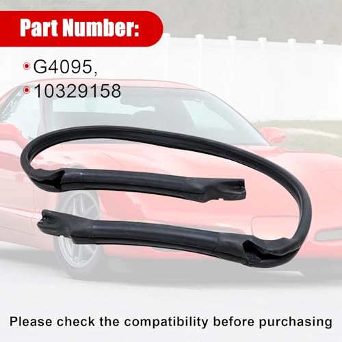 FZJDSD Weatherstrip Seal Gasket Rear Roof and Pillar Panel Compatible with Chevrolet Corvette 1997-2004 Replace G4095 10329158 Weatherstrip Seal Gasket Targa Top Rear by FZJDSD - Image 3