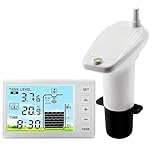 Oil Tank Level Monitor, Liquid Level Meter Water Level Sensor Oil Tank Cordless Design, Transmitter, Automatic Control Multifunctional Level Gauge With Indoor Temperature Gauge for Household Use