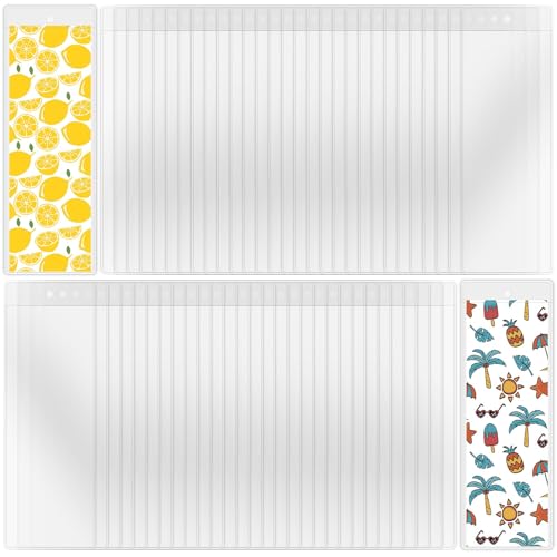 DSYIL 100 Pack Bookmark Sleeves Clear Plastic Holders for 5.5 x 2 Inches Bookmark Bulk Blank Cover for Photo Booth Reading and Office Use