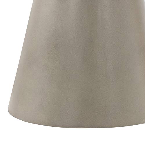 Armen Living Umbre Concrete Indoor Outdoor Accent Stool End Table, Medium Grey #TOP4