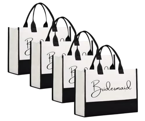 Awkward-AF BRIDESMAID Tote Bags (Set of 4)..Two-Toned gift/party favor for friends, sisters, or any group of ladies! (4)